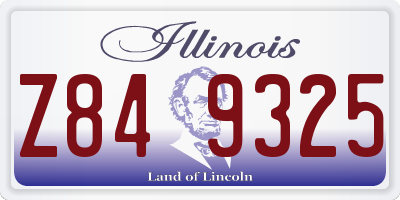 IL license plate Z849325