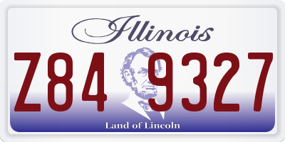 IL license plate Z849327
