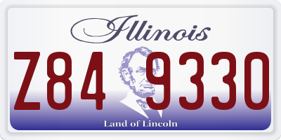 IL license plate Z849330