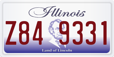 IL license plate Z849331