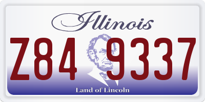 IL license plate Z849337