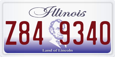 IL license plate Z849340