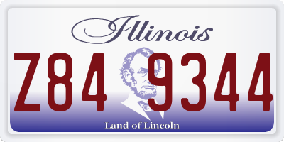 IL license plate Z849344