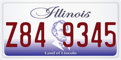IL license plate Z849345