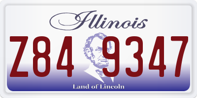 IL license plate Z849347