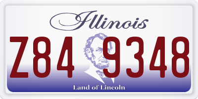 IL license plate Z849348
