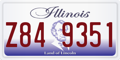IL license plate Z849351