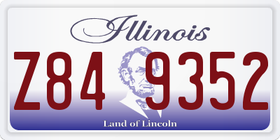 IL license plate Z849352