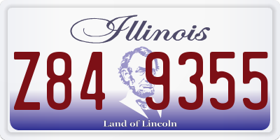 IL license plate Z849355