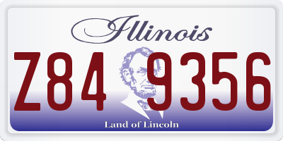IL license plate Z849356