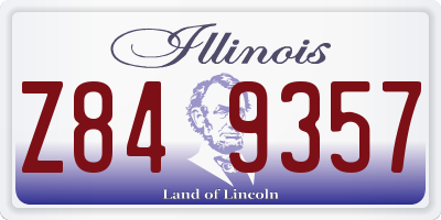 IL license plate Z849357