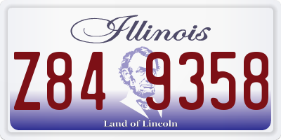 IL license plate Z849358
