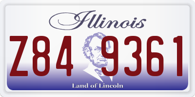 IL license plate Z849361
