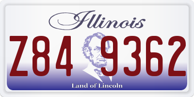 IL license plate Z849362