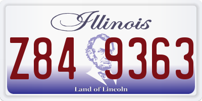 IL license plate Z849363