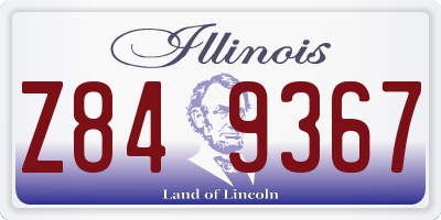 IL license plate Z849367