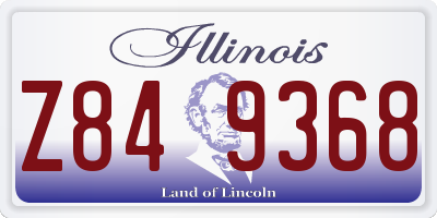 IL license plate Z849368