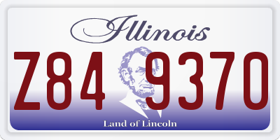 IL license plate Z849370