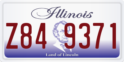 IL license plate Z849371