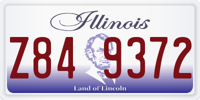 IL license plate Z849372