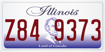 IL license plate Z849373