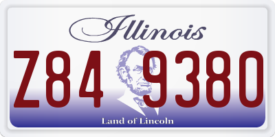 IL license plate Z849380