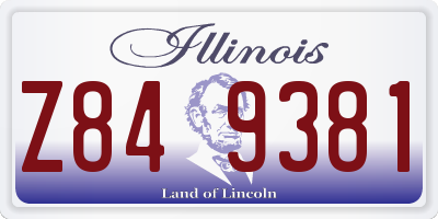 IL license plate Z849381