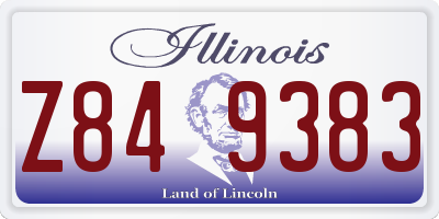 IL license plate Z849383