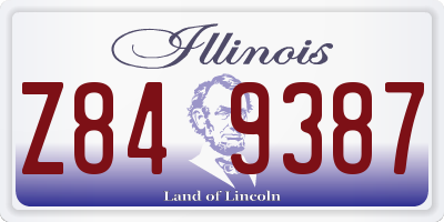IL license plate Z849387