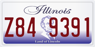 IL license plate Z849391
