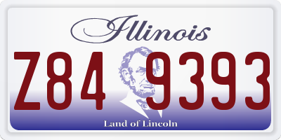 IL license plate Z849393