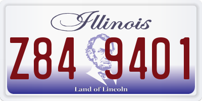 IL license plate Z849401