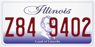 IL license plate Z849402