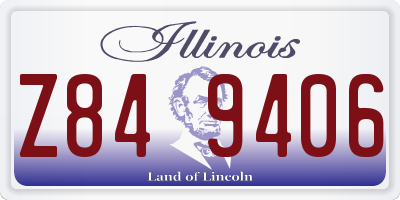 IL license plate Z849406
