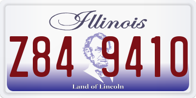 IL license plate Z849410