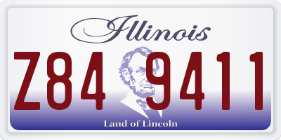 IL license plate Z849411