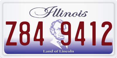 IL license plate Z849412