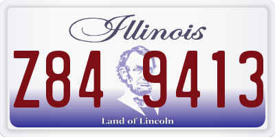 IL license plate Z849413
