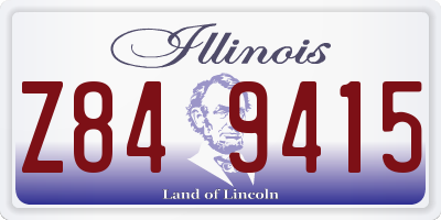 IL license plate Z849415