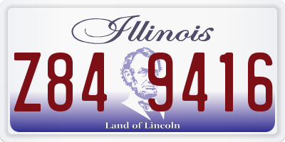 IL license plate Z849416