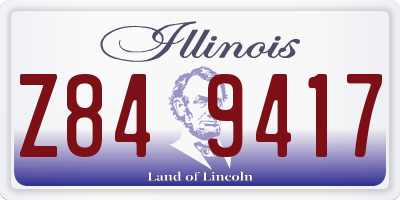 IL license plate Z849417