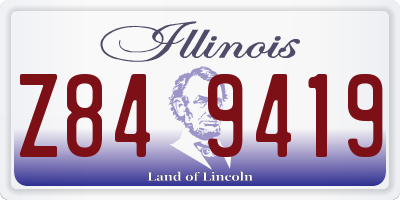 IL license plate Z849419