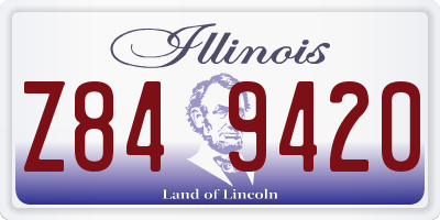 IL license plate Z849420