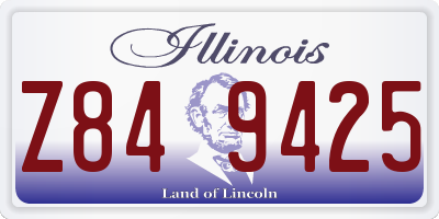 IL license plate Z849425