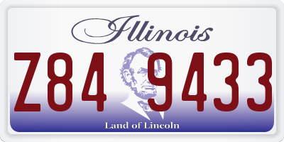 IL license plate Z849433