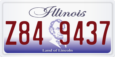IL license plate Z849437