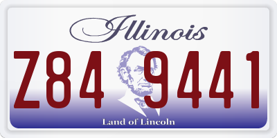 IL license plate Z849441