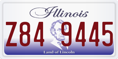IL license plate Z849445
