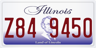 IL license plate Z849450