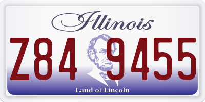 IL license plate Z849455